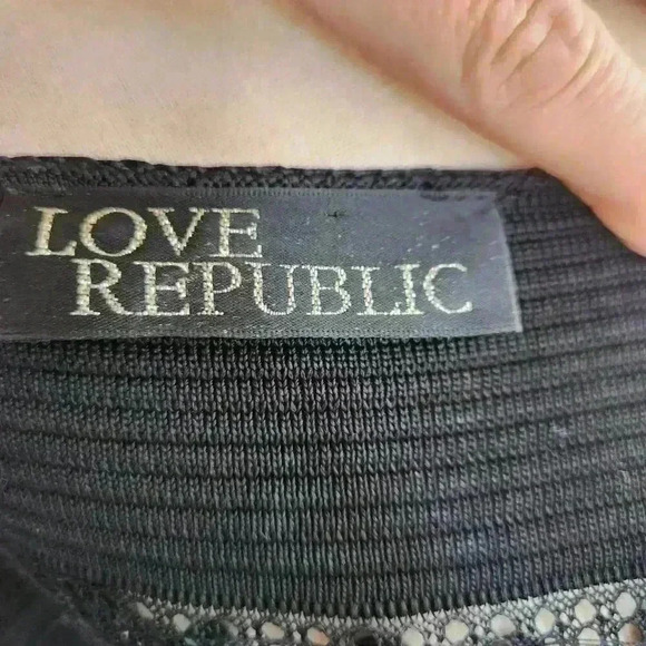 Love Republic Black Sequin Bandage Bodycon Mini Dress size small 6 - Picture 5 of 7